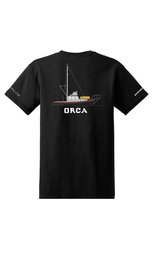 Orca Adult Black Short Sleeved Shirt